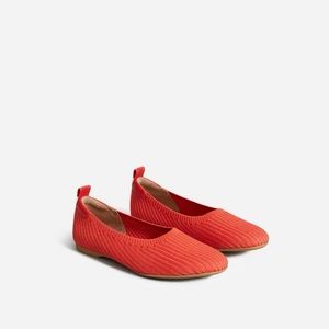 NWT in box Everlane The Day Glove flats in ReKnit red size 8